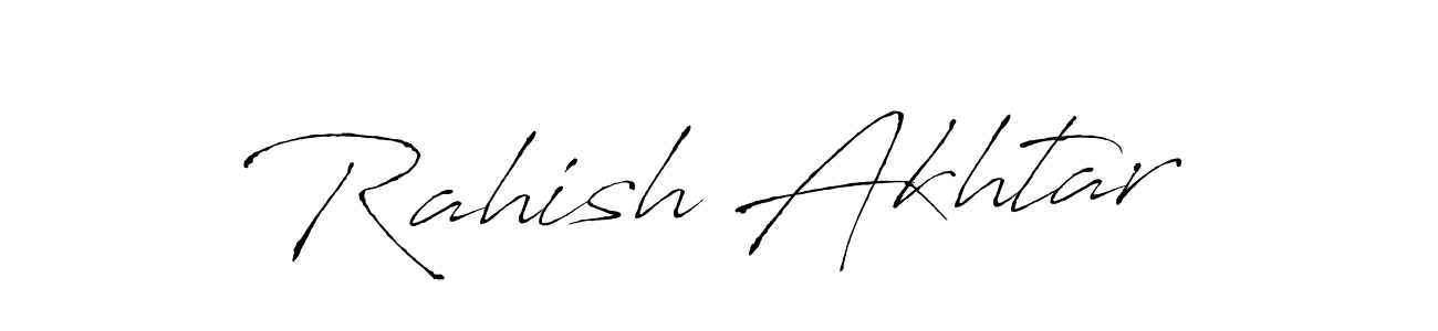 How to make Rahish Akhtar name signature. Use Antro_Vectra style for creating short signs online. This is the latest handwritten sign. Rahish Akhtar signature style 6 images and pictures png