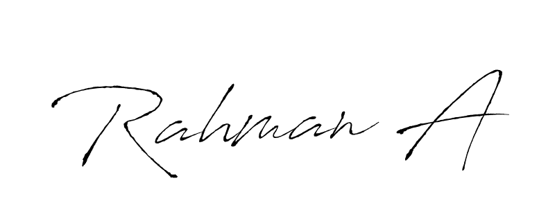 How to make Rahman A signature? Antro_Vectra is a professional autograph style. Create handwritten signature for Rahman A name. Rahman A signature style 6 images and pictures png