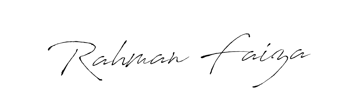 Also we have Rahman Faiza name is the best signature style. Create professional handwritten signature collection using Antro_Vectra autograph style. Rahman Faiza signature style 6 images and pictures png