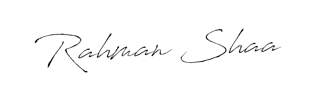 How to make Rahman Shaa name signature. Use Antro_Vectra style for creating short signs online. This is the latest handwritten sign. Rahman Shaa signature style 6 images and pictures png