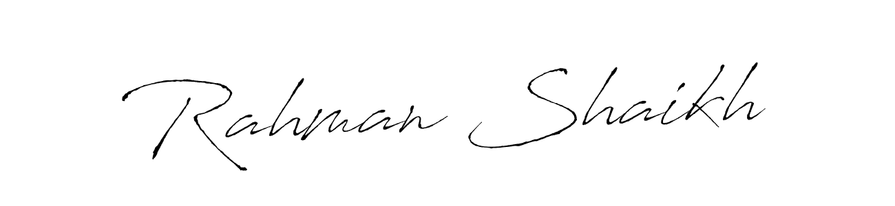 Design your own signature with our free online signature maker. With this signature software, you can create a handwritten (Antro_Vectra) signature for name Rahman Shaikh. Rahman Shaikh signature style 6 images and pictures png