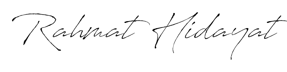 Use a signature maker to create a handwritten signature online. With this signature software, you can design (Antro_Vectra) your own signature for name Rahmat Hidayat. Rahmat Hidayat signature style 6 images and pictures png