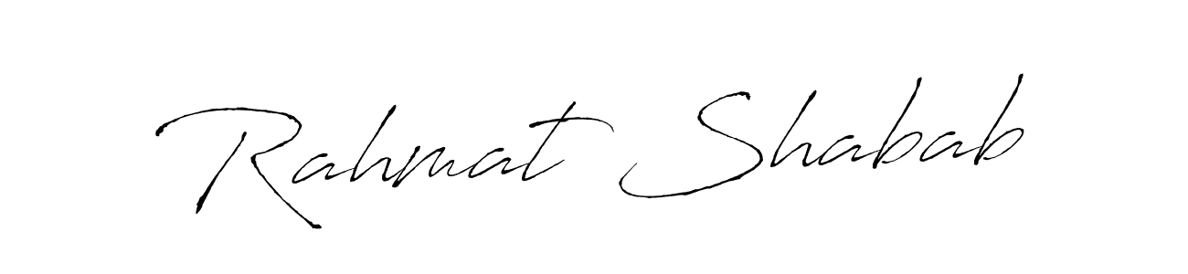 How to make Rahmat Shabab name signature. Use Antro_Vectra style for creating short signs online. This is the latest handwritten sign. Rahmat Shabab signature style 6 images and pictures png
