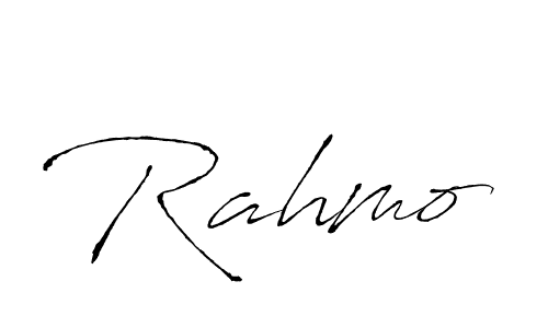 How to make Rahmo signature? Antro_Vectra is a professional autograph style. Create handwritten signature for Rahmo name. Rahmo signature style 6 images and pictures png