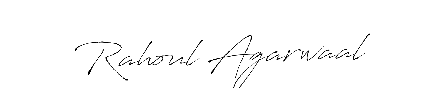 How to make Rahoul Agarwaal name signature. Use Antro_Vectra style for creating short signs online. This is the latest handwritten sign. Rahoul Agarwaal signature style 6 images and pictures png