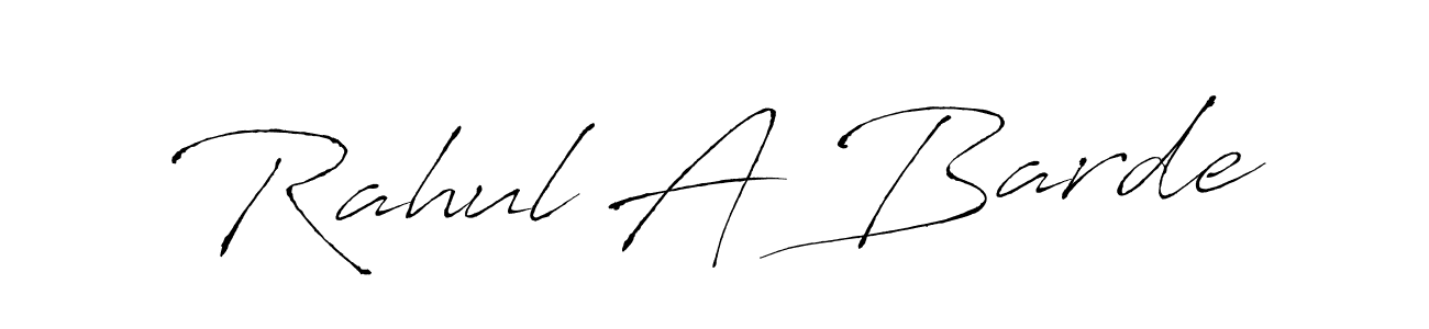 How to make Rahul A Barde name signature. Use Antro_Vectra style for creating short signs online. This is the latest handwritten sign. Rahul A Barde signature style 6 images and pictures png