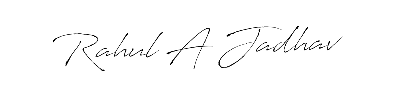 How to make Rahul A Jadhav signature? Antro_Vectra is a professional autograph style. Create handwritten signature for Rahul A Jadhav name. Rahul A Jadhav signature style 6 images and pictures png