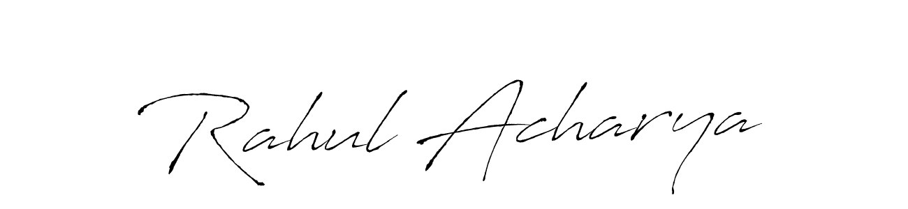 How to make Rahul Acharya signature? Antro_Vectra is a professional autograph style. Create handwritten signature for Rahul Acharya name. Rahul Acharya signature style 6 images and pictures png