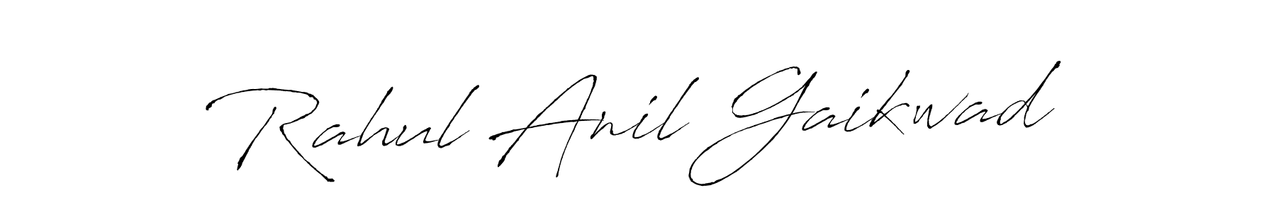 How to make Rahul Anil Gaikwad name signature. Use Antro_Vectra style for creating short signs online. This is the latest handwritten sign. Rahul Anil Gaikwad signature style 6 images and pictures png