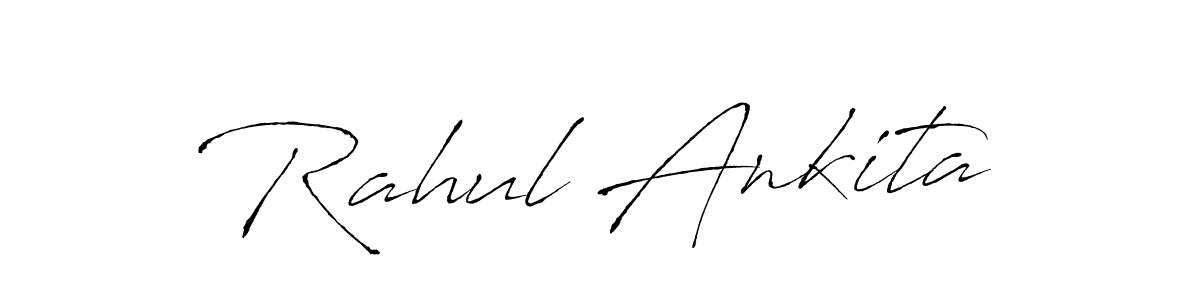 if you are searching for the best signature style for your name Rahul Ankita. so please give up your signature search. here we have designed multiple signature styles  using Antro_Vectra. Rahul Ankita signature style 6 images and pictures png