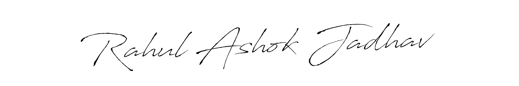 How to make Rahul Ashok Jadhav name signature. Use Antro_Vectra style for creating short signs online. This is the latest handwritten sign. Rahul Ashok Jadhav signature style 6 images and pictures png