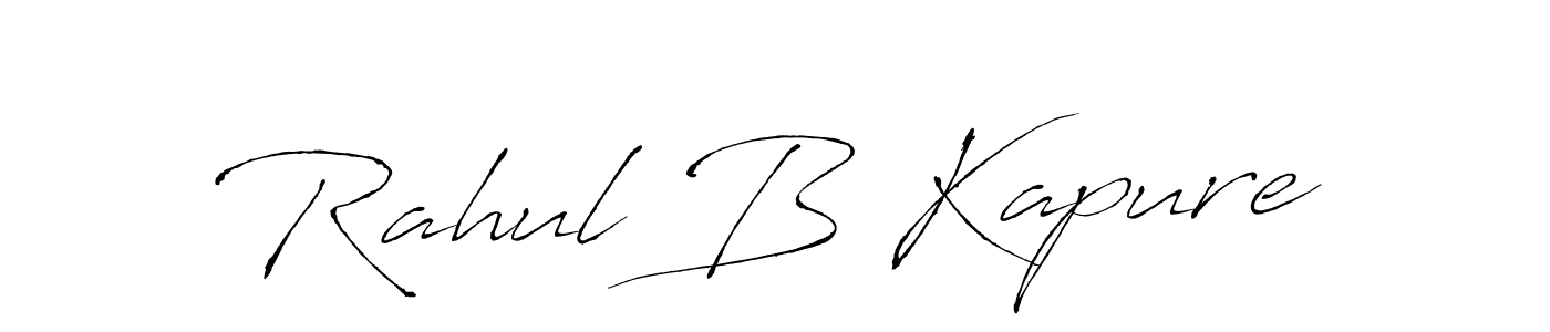 How to make Rahul B Kapure name signature. Use Antro_Vectra style for creating short signs online. This is the latest handwritten sign. Rahul B Kapure signature style 6 images and pictures png