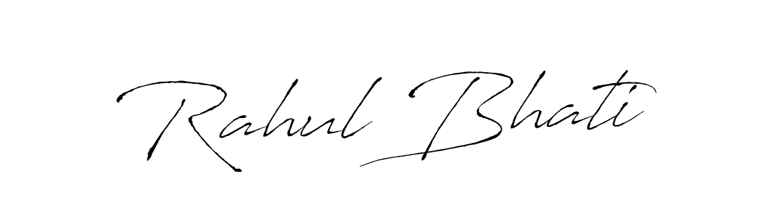 Make a beautiful signature design for name Rahul Bhati. With this signature (Antro_Vectra) style, you can create a handwritten signature for free. Rahul Bhati signature style 6 images and pictures png