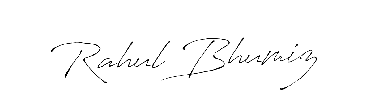 This is the best signature style for the Rahul Bhumiz name. Also you like these signature font (Antro_Vectra). Mix name signature. Rahul Bhumiz signature style 6 images and pictures png