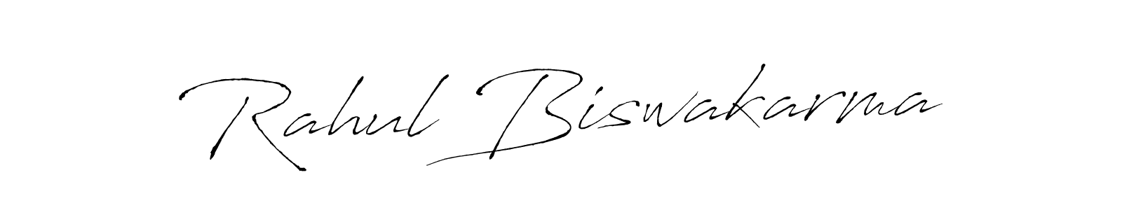 How to make Rahul Biswakarma name signature. Use Antro_Vectra style for creating short signs online. This is the latest handwritten sign. Rahul Biswakarma signature style 6 images and pictures png