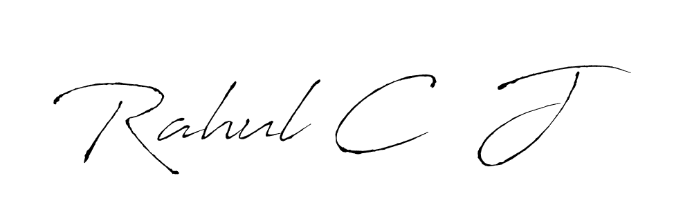 It looks lik you need a new signature style for name Rahul C  J. Design unique handwritten (Antro_Vectra) signature with our free signature maker in just a few clicks. Rahul C  J signature style 6 images and pictures png