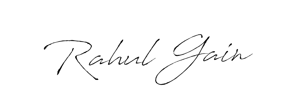 The best way (Antro_Vectra) to make a short signature is to pick only two or three words in your name. The name Rahul Gain include a total of six letters. For converting this name. Rahul Gain signature style 6 images and pictures png