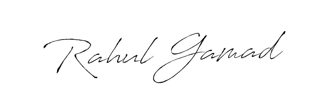 Design your own signature with our free online signature maker. With this signature software, you can create a handwritten (Antro_Vectra) signature for name Rahul Gamad. Rahul Gamad signature style 6 images and pictures png