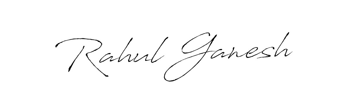 Antro_Vectra is a professional signature style that is perfect for those who want to add a touch of class to their signature. It is also a great choice for those who want to make their signature more unique. Get Rahul Ganesh name to fancy signature for free. Rahul Ganesh signature style 6 images and pictures png