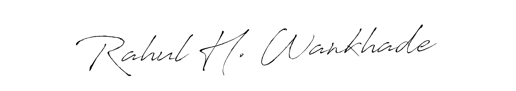 Create a beautiful signature design for name Rahul H. Wankhade. With this signature (Antro_Vectra) fonts, you can make a handwritten signature for free. Rahul H. Wankhade signature style 6 images and pictures png