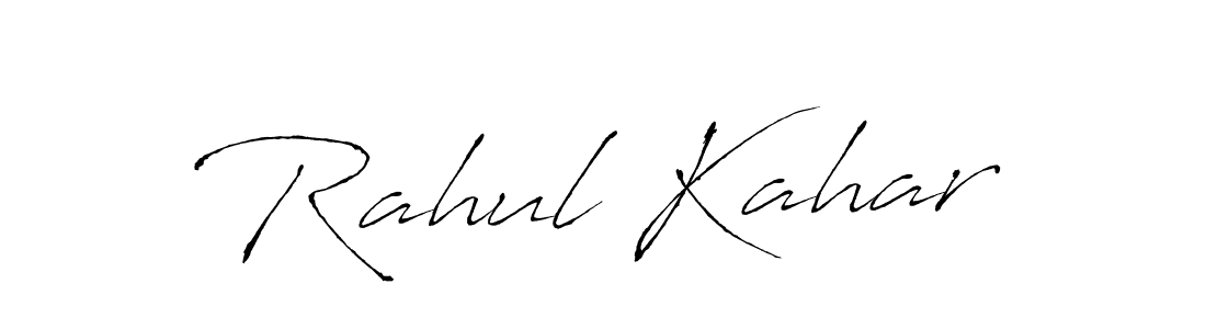 How to make Rahul Kahar name signature. Use Antro_Vectra style for creating short signs online. This is the latest handwritten sign. Rahul Kahar signature style 6 images and pictures png