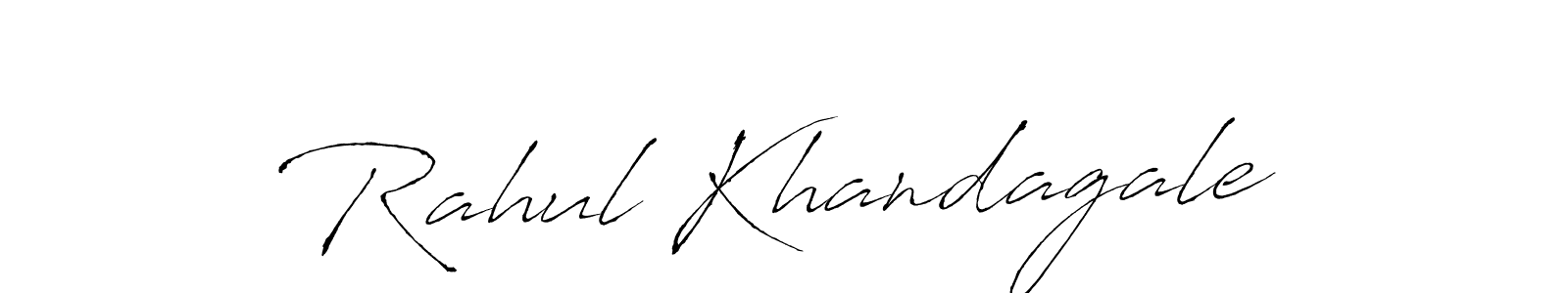 How to make Rahul Khandagale name signature. Use Antro_Vectra style for creating short signs online. This is the latest handwritten sign. Rahul Khandagale signature style 6 images and pictures png