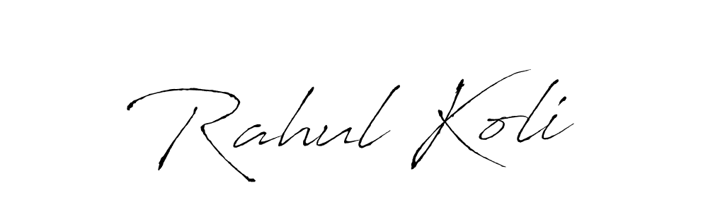 The best way (Antro_Vectra) to make a short signature is to pick only two or three words in your name. The name Rahul Koli include a total of six letters. For converting this name. Rahul Koli signature style 6 images and pictures png