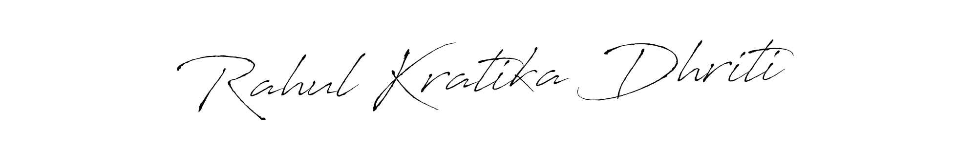 Also we have Rahul Kratika Dhriti name is the best signature style. Create professional handwritten signature collection using Antro_Vectra autograph style. Rahul Kratika Dhriti signature style 6 images and pictures png