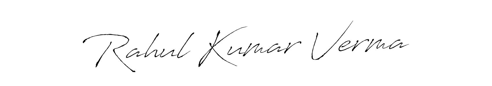 The best way (Antro_Vectra) to make a short signature is to pick only two or three words in your name. The name Rahul Kumar Verma include a total of six letters. For converting this name. Rahul Kumar Verma signature style 6 images and pictures png