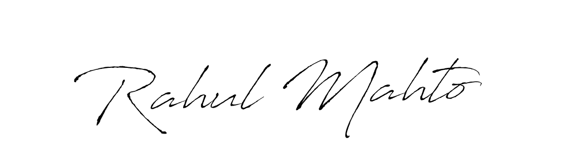 Design your own signature with our free online signature maker. With this signature software, you can create a handwritten (Antro_Vectra) signature for name Rahul Mahto. Rahul Mahto signature style 6 images and pictures png