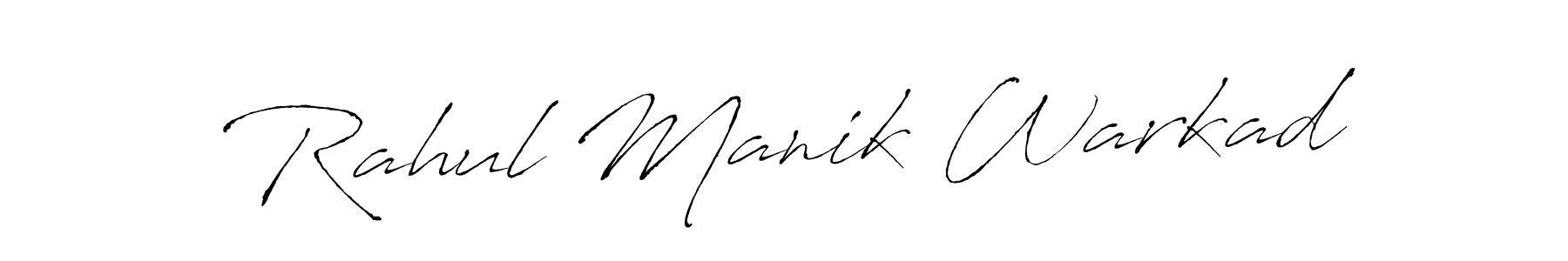 Create a beautiful signature design for name Rahul Manik Warkad. With this signature (Antro_Vectra) fonts, you can make a handwritten signature for free. Rahul Manik Warkad signature style 6 images and pictures png