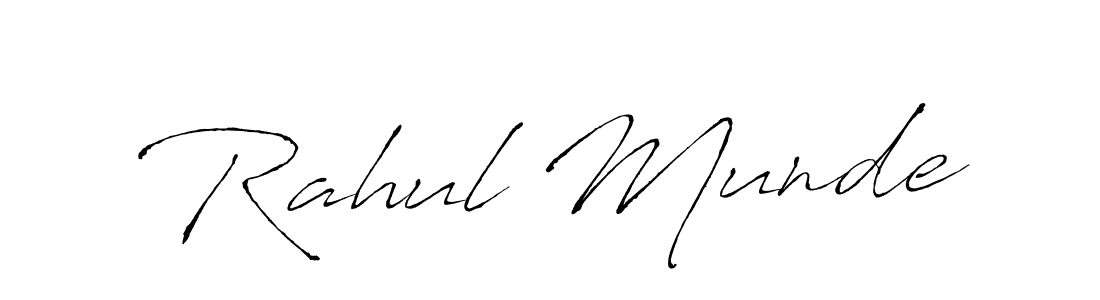 Design your own signature with our free online signature maker. With this signature software, you can create a handwritten (Antro_Vectra) signature for name Rahul Munde. Rahul Munde signature style 6 images and pictures png