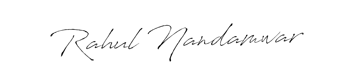 Create a beautiful signature design for name Rahul Nandamwar. With this signature (Antro_Vectra) fonts, you can make a handwritten signature for free. Rahul Nandamwar signature style 6 images and pictures png