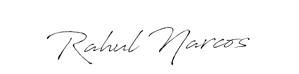 The best way (Antro_Vectra) to make a short signature is to pick only two or three words in your name. The name Rahul Narcos include a total of six letters. For converting this name. Rahul Narcos signature style 6 images and pictures png