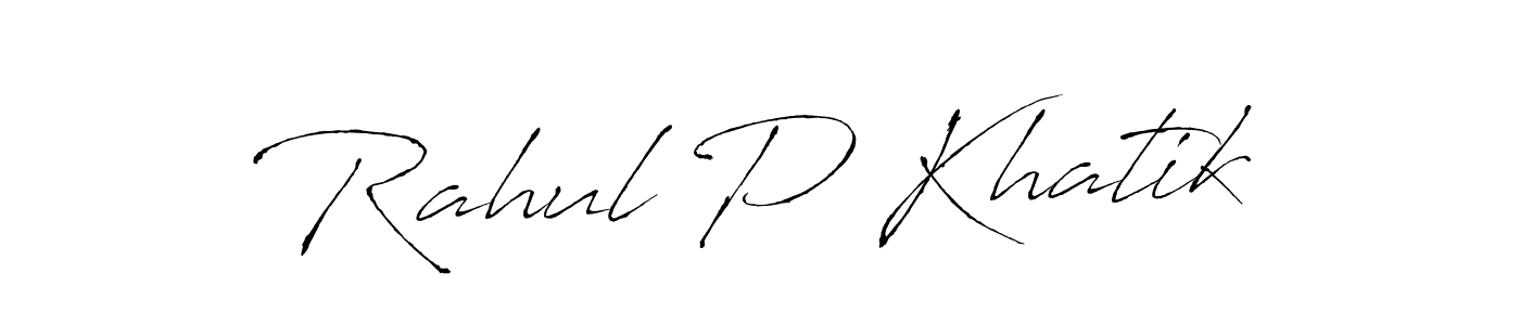 Create a beautiful signature design for name Rahul P Khatik. With this signature (Antro_Vectra) fonts, you can make a handwritten signature for free. Rahul P Khatik signature style 6 images and pictures png