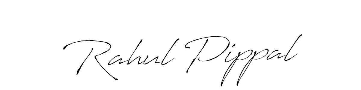 How to make Rahul Pippal name signature. Use Antro_Vectra style for creating short signs online. This is the latest handwritten sign. Rahul Pippal signature style 6 images and pictures png