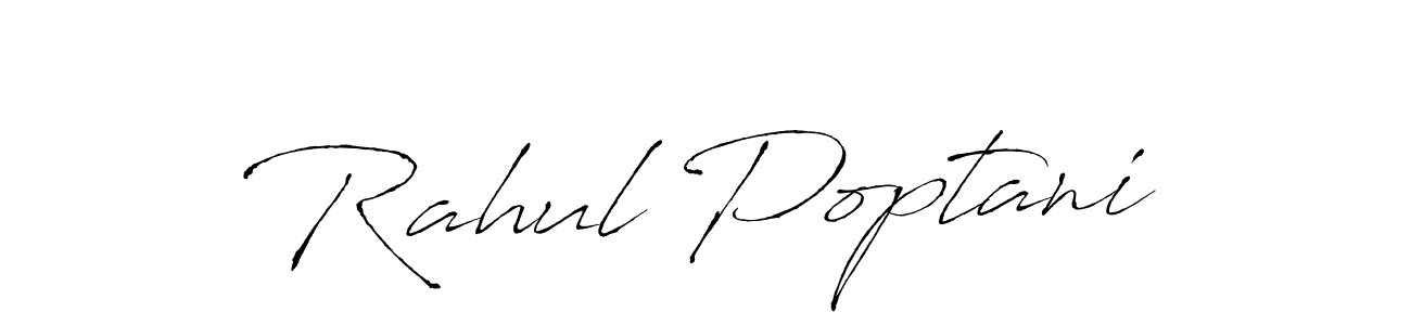 Create a beautiful signature design for name Rahul Poptani. With this signature (Antro_Vectra) fonts, you can make a handwritten signature for free. Rahul Poptani signature style 6 images and pictures png