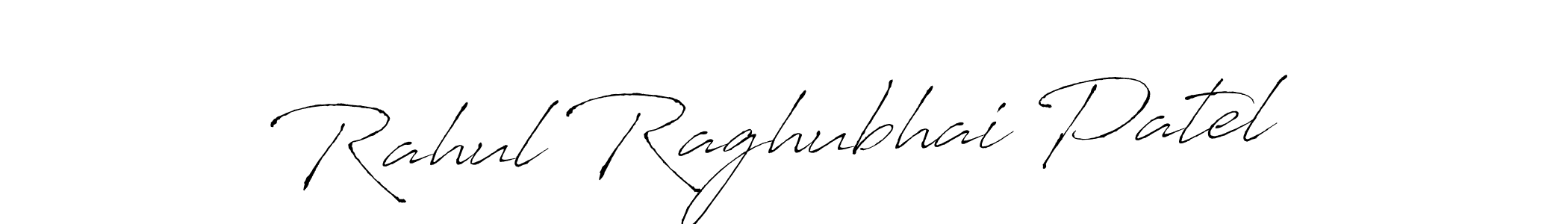 Make a beautiful signature design for name Rahul Raghubhai Patel. With this signature (Antro_Vectra) style, you can create a handwritten signature for free. Rahul Raghubhai Patel signature style 6 images and pictures png