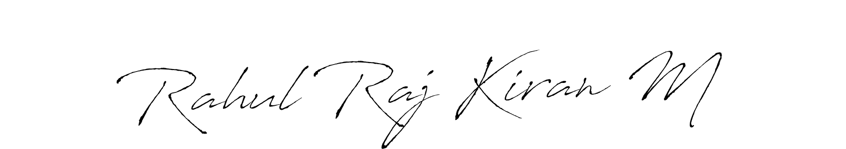 Make a short Rahul Raj Kiran M signature style. Manage your documents anywhere anytime using Antro_Vectra. Create and add eSignatures, submit forms, share and send files easily. Rahul Raj Kiran M signature style 6 images and pictures png