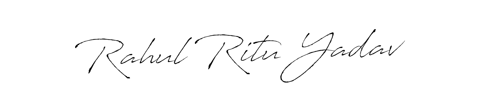 Create a beautiful signature design for name Rahul Ritu Yadav. With this signature (Antro_Vectra) fonts, you can make a handwritten signature for free. Rahul Ritu Yadav signature style 6 images and pictures png