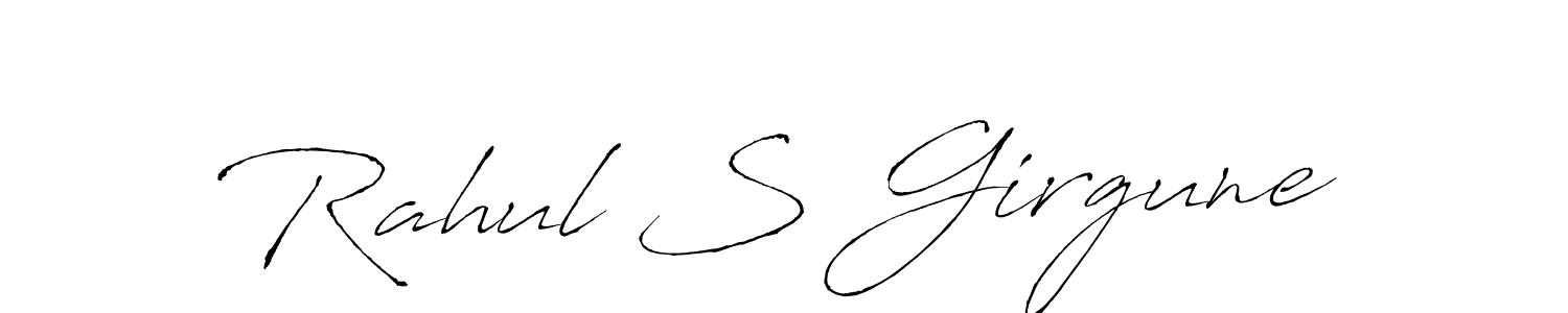 Design your own signature with our free online signature maker. With this signature software, you can create a handwritten (Antro_Vectra) signature for name Rahul S Girgune. Rahul S Girgune signature style 6 images and pictures png