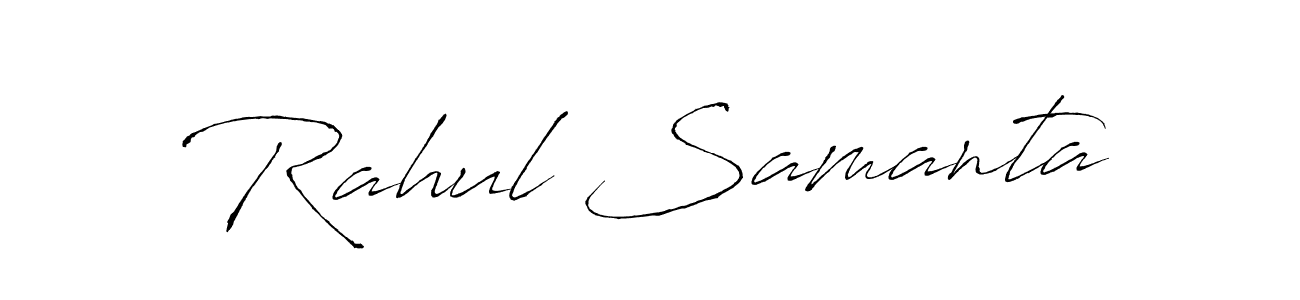 This is the best signature style for the Rahul Samanta name. Also you like these signature font (Antro_Vectra). Mix name signature. Rahul Samanta signature style 6 images and pictures png