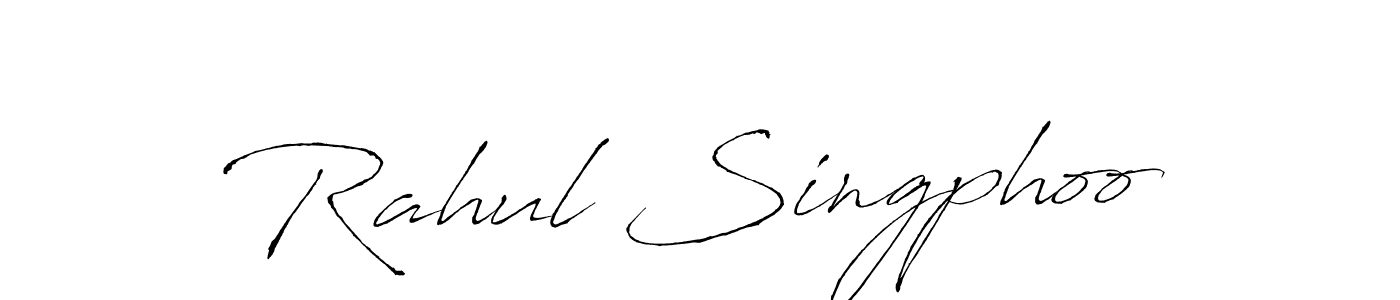 if you are searching for the best signature style for your name Rahul Singphoo. so please give up your signature search. here we have designed multiple signature styles  using Antro_Vectra. Rahul Singphoo signature style 6 images and pictures png