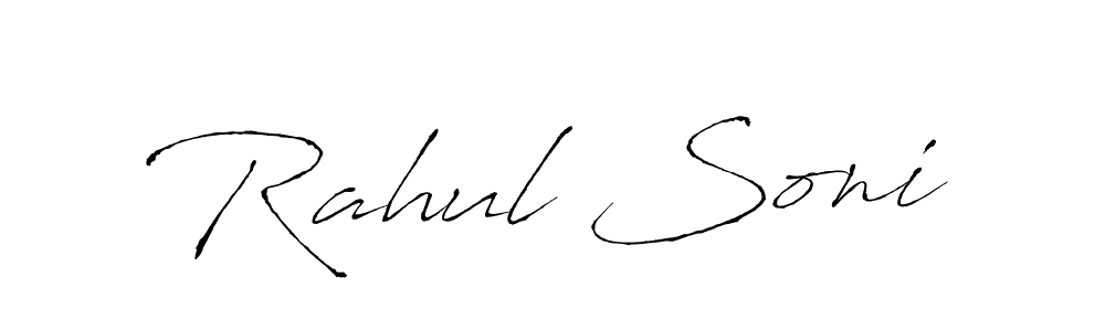 Design your own signature with our free online signature maker. With this signature software, you can create a handwritten (Antro_Vectra) signature for name Rahul Soni. Rahul Soni signature style 6 images and pictures png