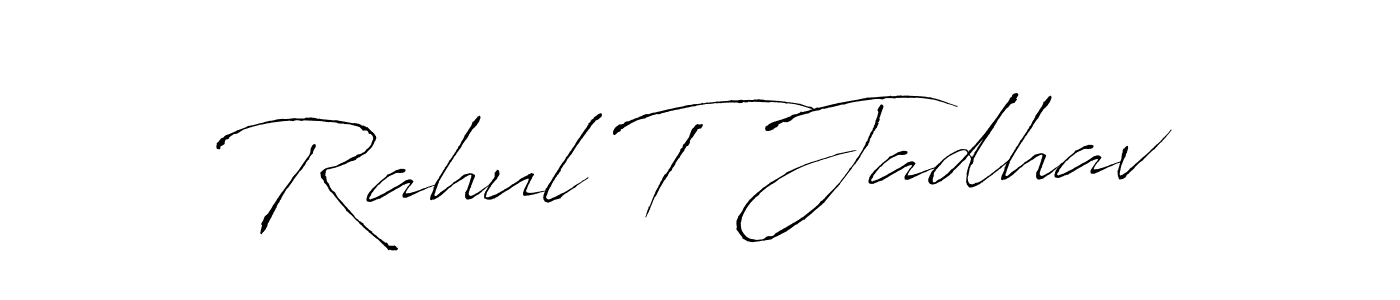 Rahul T Jadhav stylish signature style. Best Handwritten Sign (Antro_Vectra) for my name. Handwritten Signature Collection Ideas for my name Rahul T Jadhav. Rahul T Jadhav signature style 6 images and pictures png