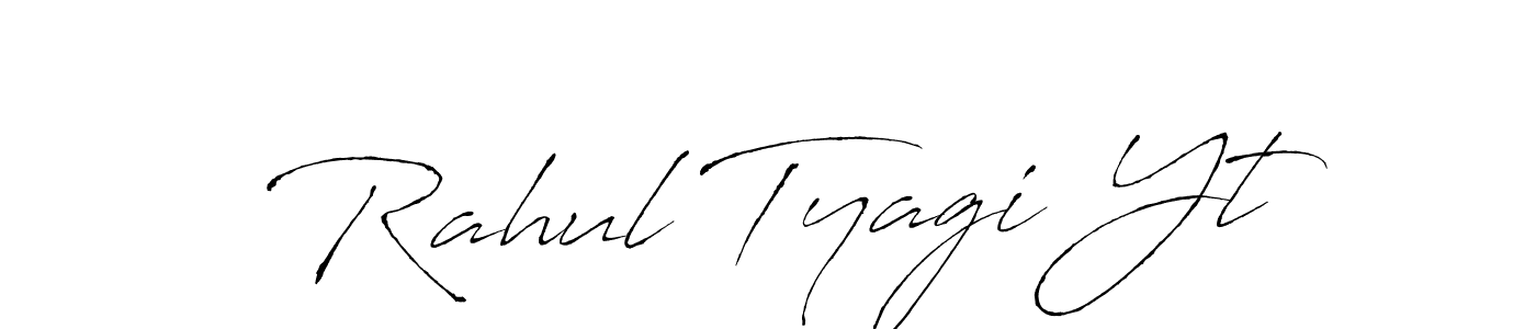 How to make Rahul Tyagi Yt name signature. Use Antro_Vectra style for creating short signs online. This is the latest handwritten sign. Rahul Tyagi Yt signature style 6 images and pictures png