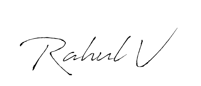 Similarly Antro_Vectra is the best handwritten signature design. Signature creator online .You can use it as an online autograph creator for name Rahul V. Rahul V signature style 6 images and pictures png