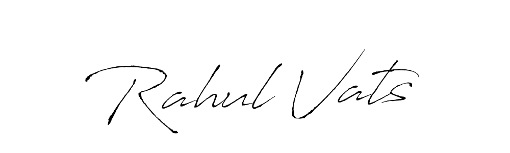 Design your own signature with our free online signature maker. With this signature software, you can create a handwritten (Antro_Vectra) signature for name Rahul Vats. Rahul Vats signature style 6 images and pictures png