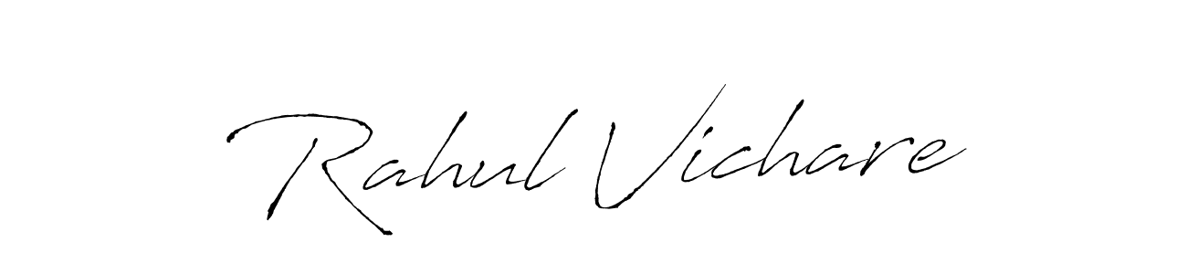 How to make Rahul Vichare name signature. Use Antro_Vectra style for creating short signs online. This is the latest handwritten sign. Rahul Vichare signature style 6 images and pictures png