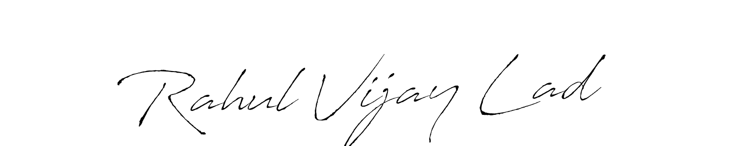 Make a beautiful signature design for name Rahul Vijay Lad. With this signature (Antro_Vectra) style, you can create a handwritten signature for free. Rahul Vijay Lad signature style 6 images and pictures png